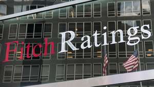epa10781814 The offices of Fitch Ratings, one of three major credit rating agencies, in New York, New York, USA, 02 August 2023. Fitch downgraded the United States government credit rating from AAA to AA+, a change the company partially attributed to politics around the recent debt ceiling standoff.  EPA/JUSTIN LANE