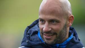 O treinador do Belenenses SAD, Franclim Carvalho, durante o jogo da Primeira Liga de Futebol com o Santa Clara disputado no Estádio de São Miguel em Ponta Delgada, Açores,19 de março de 2022. EDUARDO COSTA/LUSA