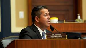 epa08422386 Rep. Ben Lujan (D-N.M.) asks questions to Dr. Richard Bright, former director of the Biomedical Advanced Research and Development Authority, during a House Energy and Commerce Subcommittee on Health hearing to discuss protecting scientific integrity in response to the coronavirus outbreak, in Washington, DC, USA, 14 May 2020.  EPA/Greg Nash / POOL