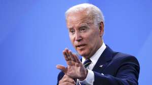 epa10043599 US President Joe Biden addresses a press conference on the last day of the NATO Summit at the IFEMA Convention Center, in Madrid, Spain, 30 June 2022. Heads of State and Government from NATO&#039;s member countries and key partners were gathering in Madrid to discuss important issues facing the Alliance and endorse NATO&#039;s new Strategic Concept, the Organization said. Spain hosted the 2022 NATO Summit coinciding with the 40th anniversary of its accession to the North Atlantic Treaty Organization (NATO).  EPA/JUAN CARLOS HIDALGO