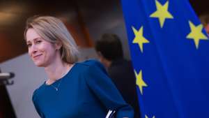 epa11756063 Kaja Kallas, European High Representative for Foreign and Security Policy at the start of the College meeting of the European Commission in Brussels, Belgium, 04 December 2024.  EPA/OLIVIER HOSLET