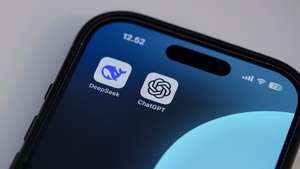 epa11880770 The Chinese app DeepSeek and ChatGPT applications on a mobile device, in Copenhagen,  Denmark, 07 February 2025. Deepseek, is a Chinese artificial intelligence (AI) app that offers comparable performance at a fraction of the cost of its rivals.  EPA/Liselotte Sabroe  DENMARK OUT