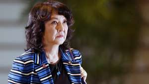 epa12469948 Japan's newly appointed Finance Minister Satsuki Katayama arrives at the prime minister's official residence in Tokyo, Japan, 21 October 2025. Earlier in the day, Japan's ruling Liberal Democratic Party President Sanae Takaichi became Japan’s first female Prime Minister.  EPA/FRANCK ROBICHON
