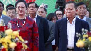 epa12739377 Myanmar military deputy chief vice senior general Soe Win (R) and Chinese ambassador to Myanmar Ma Jia (L) attend the Chinese new year celebration at the Thuwanna Indoor Stadium, in Yangon, Myanmar, 14 February 2026. The Chinese Lunar New Year, also known as the Spring Festival, falls on 17 February 2026, marking the beginning of the Year of the Fire Horse in the Chinese zodiac.  EPA/NYEIN CHAN NAING