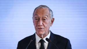 O Presidente da República, Marcelo Rebelo de Sousa, discursa durante o encontro Anual do Conselho da Diáspora Portuguesa no Palácio da Cidadela, em Cascais, 21 de dezembro de 2022. RODRIGO ANTUNES/LUSA