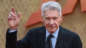 epa10712647 US actor and cast member Harrison Ford attends the UK premiere of 'Indiana Jones and the Dial of Destiny' in London, Britain, 26 June 2023. The movie is released in the UK on 28 June 2023.  EPA/NEIL HALL