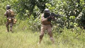 epa10515506 Nigeriens specials forces soldiers takes part in Flintlock 2023 which is a U.S. Africa Command annual special operations event, in Jacqueville, Ivory Coast, 11  March 2023. Flintlock is U.S. Africa Command's first and largest annual special operations exercise combining military and law enforcement to build the capabilities of African and international special operations forces. The exercise, which has been held since 2005, is conducted on the basis of mutual respect and collaboration to advance the common interests of regional stability. The host countries this year are Ghana and Ivory Coast, about 1300 soldiers from 30 countries are participating. Flintlock aims to build the capacity of key partner countries in the region to counter violent extremist groups, collaborate across borders and keep their people safe, while respecting human rights and building trust with civilian populations. The African countries participating this year are Burkina Faso, Cape Verde, Cameroon, Chad, CÃ´te d'Ivoire, Ghana, Libya, Mauritania, Niger, Nigeria, Senegal, South Africa, Togo, Morocco and Tunisia. Other participants are Austria, Belgium, Brazil, Canada, Czech Republic, Denmark, France, Germany, Italy, Netherlands, Poland, Spain, UK United and the United States, according to U.S. Africa Command's official website.  EPA/LEGNAN KOULA