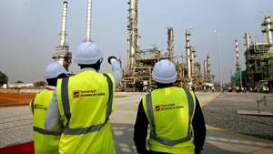 Nova refinaria de Luanda, em Luanda, Angola, 07 de julho de 2022. O novo complexo de produção de gasolina na refinaria de Luanda, um investimento de 235 milhões de dólares (219,4 milhões de euros) da petrolífera estatal Sonangol, foi hoje inaugurado pelo Presidente angolano, João Lourenço. AMPE ROGÉRIO/LUSA