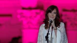 epa08061450 Argentinian Vice President Cristina Kirchner greets a crowd of supporters during an event outside the Casa Rosada, at Plaza de Mayo, in Buenos Aires, Argentina, 10 December 2019.  EPA/Juan Ignacio Roncoroni