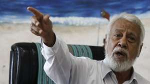 O ex- Presidente da República de Timor-Leste, e presidente do Congresso Nacional da Reconstrução Timorense (CNRT), Xanana Gusmão, durante a entrevista à agência Lusa, em Dili, Timor-Leste, 14 de maio de 2022. ANTONIO COTRIM/LUSA