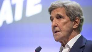 epa09501542 A handout photo made available by the PRE-COP26 meeting press office shows John Kerry, US Special Presidential Envoy for Climate, as he attends the Pre-Cop26 meeting, the preparatory event for the annual UN climate conference, COP26, scheduled for November in Glasgow, at the Milan Conference Centre, MiCO, in Milan, Italy, 02 October 2021.  EPA/PRE-COP26 MEETING PRESS OFFICE HANDOUT  HANDOUT EDITORIAL USE ONLY/NO SALES