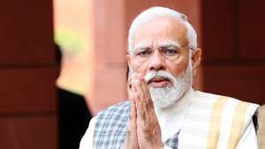 epa11010305 Indian Prime Minister Narendra Modi talks to the media upon his arrival with other cabinet ministers to attend the winter session at the new Parliament House building in New Delhi, India, 04 December 2023. Modi said that Parliament, the temple of democracy, is a very important platform for people's aspirations and to strengthen the foundation of developed India. Nineteen bills and two financial items to be taken up in the session, according to Parliamentary Affairs Minister Pralhad Joshi.  EPA/HARISH TYAGI