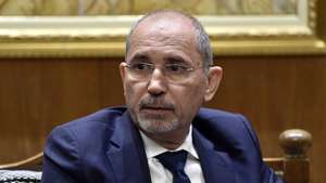 epa11647230 Jordanian Foreign Affairs Minister Ayman Safadi looks on during a meeting with Lebanese Parliament Speaker Nabih Berri (not pictured) in Beirut, Lebanon, 07 October 2024. The Jordanian foreign affairs minister is on an official visit to Beirut to hold talks with top Lebanese officials.  EPA/WAEL HAMZEH