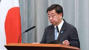 epa10609865 Japanese Chief Cabinet Secretary Hirokazu Matsuno speaks about a magnitude 6.3 earthquake during a news conference at the prime minister's official residence in Tokyo, 05 May 2023, after the earthquake of the second strongest grade six plus of the seven earthquake scale hit Suzu in Noto Peninsula, Ishikawa Prefecture, central Japan. The Japan Meteorological Agency announced that there was no tsunami warning issued. Authorities said there was no damage caused to the Shika nuclear power plant in Ishikawa and the Kashiwazaki Kariwa nuclear power plant in Niigata Prefecture.  EPA/JIJI PRESS JAPAN OUT  EDITORIAL USE ONLY