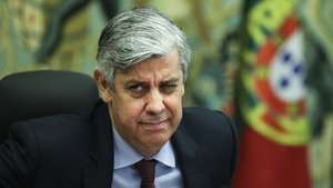 O governador do Banco de Portugal, Mário Centeno, durante a apresentação do Relatório de Estabilidade Financeira de novembro, na sede da instituição, em Lisboa, 23 de novembro de 2022. TIAGO PETINGA/LUSA