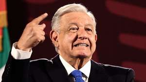 epa11546876 Mexico&#039;s President Andres Manuel Lopez Obrador gestures as he speaks during his daily press conference at the National Palace in Mexico City, Mexico, 12 August 2024. Lopez Obrador spoke, among other things, on the progress of Section 5 of the Mayan Train project, acknowledging that its construction has suffered several setbacks.  EPA/JOSE MENDEZ