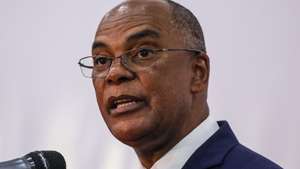 Adalberto Costa Junior, presidential candidate of UNITA (National Union for the Total Independence of Angola) while reading a communiqué to the media in which it does not recognize the MPLA's victory, at the party headquarters  in Luanda, Angola, 26 August 2022. The general elections will define the composition of parliament and the names of the President and Vice President of the Republic. PAULO NOVAIS/LUSA