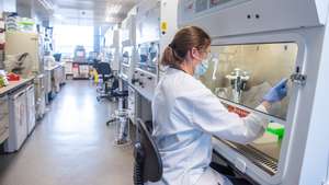 epa08837006 A handout photo dated 26 June 2020 and made available by the Oxford University 23 November 2020, showing employees processing serum at the laboratories of Oxford University to produce a coronavirus vaccine jointly with AstraZeneca, Oxford, United Kingdom. The Oxford University/AstraZeneca coronavirus vaccine has an average efficacy of 70.4 per cent in preliminary results, Oxford University / AstraZeneca announced on 23 November 2020, and can be stored in a standard fridge.  EPA/OXFORD UNIVERSITY / JOHN CAIRNS / HANDOUT  HANDOUT EDITORIAL USE ONLY/NO SALES