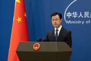 epa12593409 Chinese Ministry of Foreign Affairs spokesperson Guo Jiakun participates in a press conference in Beijing, China, 15 December 2025. He spoke about Jimmy Lai's trial verdict as well as relations with the US and Japan.  EPA/JESSICA LEE