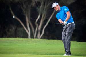 epa07111510 Scotland's Marc Warren plays a shot during the Andalucia Valderrama Masters golf tournament at Valderrama golf course in San Roque, Cadiz, southern Spain, 22 October 2018.  EPA/ROMAN RIOS
