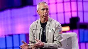 Andrew Feustel, Lead Astronaut, Vast on Centre Stage during day three of Web Summit 2025 at the MEO Arena in Lisbon, Portugal. Photo by Ramsey Cardy/Web Summit via Sportsfile