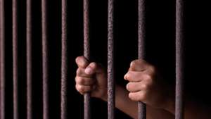 Boy hold cage with eye sad and hopeless