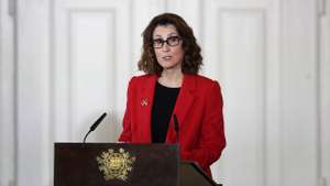 Cerimónia de abertura do ano judicial, no Salão Nobre do Supremo Tribunal de Justiça. A cerimónia conta com a presença do Presidente da República, Marcelo Rebelo de Sousa, do presidente da Assembleia da República, Augusto Santos Silva, da ministra da Justiça, Catarina Sarmento e Castro, da procuradora-geral da República, Lucília Gago, do Presidente do Supremo Tribunal de Justiça, Juiz Conselheiro Henrique Araújo e do bastonário da Ordem dos Advogados, Luís Menezes Leitão. Lisboa, 20 de Abril de 2022. FILIPE AMORIM/OBSERVADOR