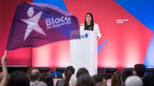 Encerramento da XIII Convenção Nacional do Bloco de Esquerda (BE): Mariana Mortágua é eleita líder do partido. 28 de Maio de 2023 Complexo Desportivo Municipal do Casal Vistoso, Lisboa TOMÁS SILVA/OBSERVADOR
