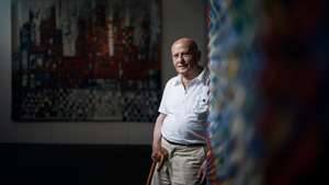 Entrevista com o mestre Manuel Cargaleiro, pintor, escultor e colecionador de arte, no Museu Cargaleiro. Castelo Branco, 19 de Julho de 2022. FILIPE AMORIM/OBSERVADOR