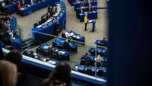 PARLAMENTO EUROPEU (PE): Estado da União: Discurso da Presidente da Comissão Europeia, Ursula von der Leyen a dar início ao debate sobre o Estado da União. Esteve presente durante todo o plenário, Olena Zenlenska, 1ª dama da Ucrânia que entrou no hemiciclo acompanhada de Roberta Metsola, presidente do PE e Ursula von der Leyen. 14 de Setembro de 2022 Parlamento Europeu, Estrasburgo TOMÁS SILVA/OBSERVADOR