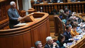 Início da discussão na generalidade da proposta de Lei n.º 4/XV/1.ª (GOV): Aprova o Orçamento do Estado para 2022, na Assembleia da República. O primeiro-ministro, António Costa com o Governo Lisboa, 28 de Abril de 2022. FILIPE AMORIM/OBSERVADOR