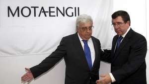 Jorge Coelho com Antonio Mota depois da Assembleia Geral da Mota-Engil