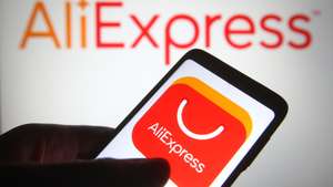 In this photo illustration, AliExpress logo of a Chinese