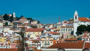 View from the Tagus River of Lisbon, the capital city of