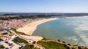 Drone View of Nazaré, The Iconic Surfing Hotspot