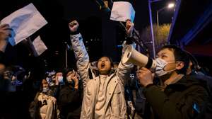 Protest in Beijing Against China Covid Measures