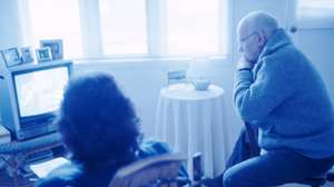Senior Couple Watching Television