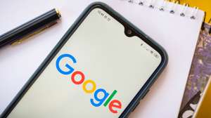 In this photo illustration the Google LLC logo seen
