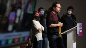 Unidas Podemos Follows The Results Of The Voting. Elections 4-m 2021 Madrid