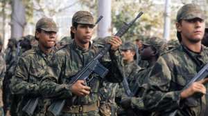 Portuguese Soldier At Inspection
