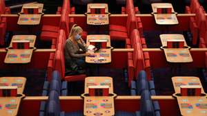 Sala de bingo, durante a pandemia Covid-19, 24 de agosto de 2020