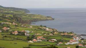 Houses on the coast of Faial Island