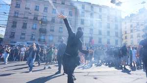 Protestos em Genebra contra cimeira do G7