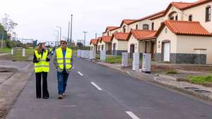 Habitações unifamiliares do Bairro Nascer do Sol, na Praia da Vitória, ilha Terceira