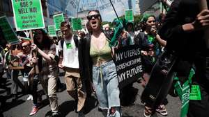 Activists Demonstrate In New York For Abortion Rights And Against Gun Violence