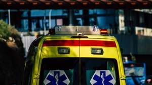 View Of Ambulance On Street