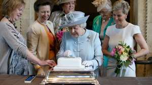 Queen Elizabeth II Attends Centenary Annual Meeting Of The National Federation Of Women's Institute