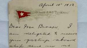 Carta de sobrevivente do Titanic foi leiloada por 350 mil euros