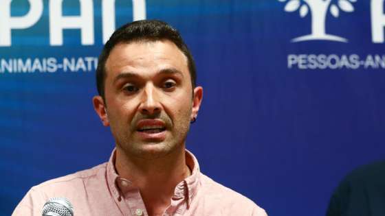 People-Animals &amp; Nature (PAN) elected head of list to the European Elections Francisco Guerreiro (C) attends to a press conference about the election results in European Parliament elections in Portugal, at party campaign headquarters in Lisbon, Portugal, 26 May 2019. The European Parliament election is held by member countries of the European Union (EU) from 23 to 26 May 2019. ANTONIO COTRIM/LUSA