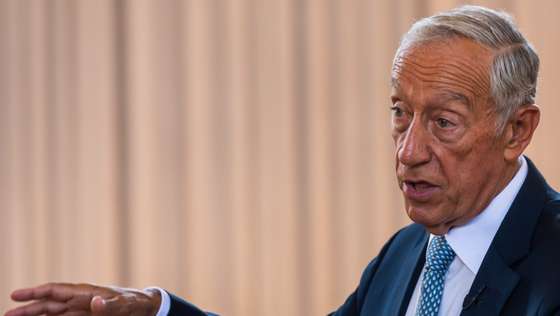 O Presidente da República, Marcelo Rebelo de Sousa, durante uma aula de abertura do ano letivo com alunos do ensino secundário, na Escola Secundária Pedro Nunes, em Lisboa, 21 de setembro de 2022. JOSÉ SENA GOULÃO/LUSA